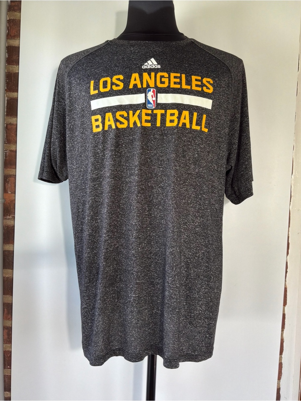 Adidas Climalite Los Angeles Lakers Grey Practice Shirt Size XL